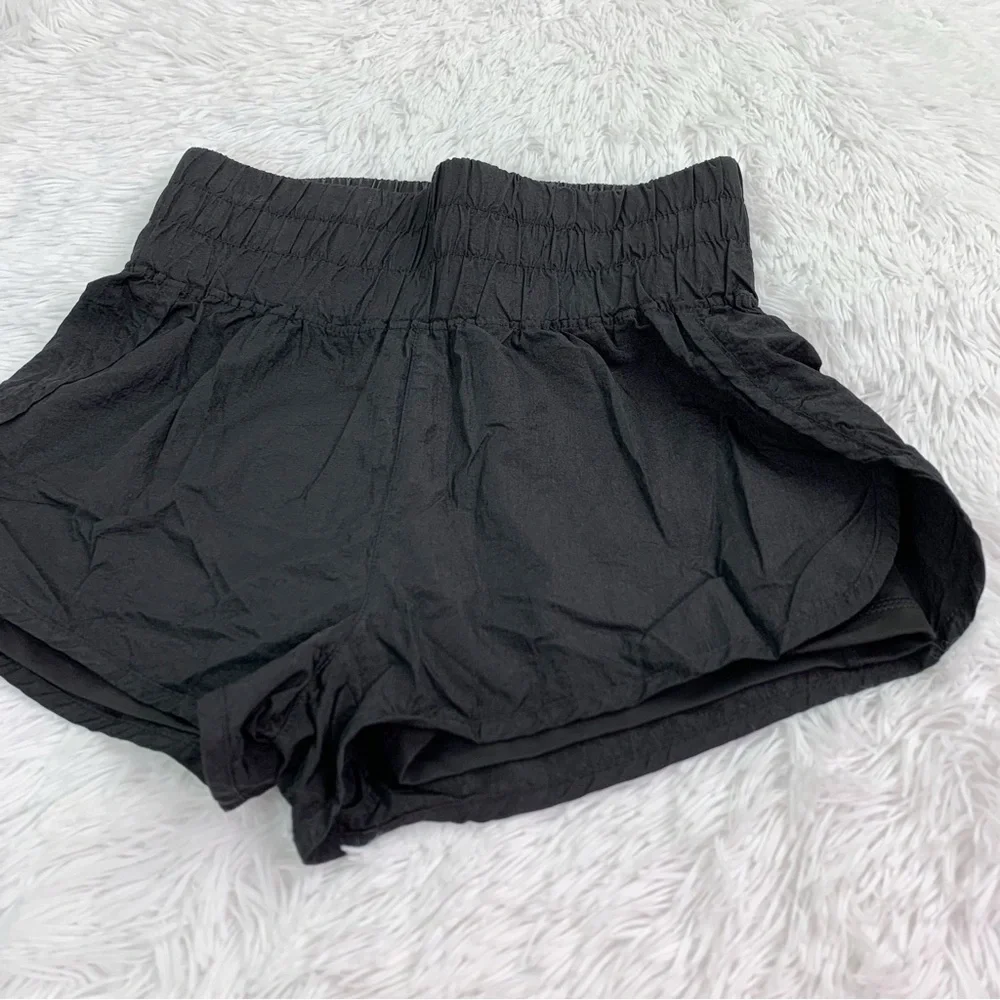Kyoyo Black Women's High-Waisted casual athletic Shorts‎